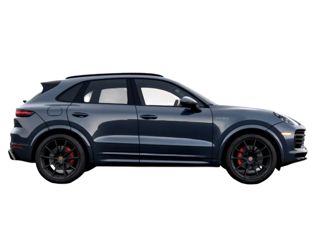 A dark grey SUV