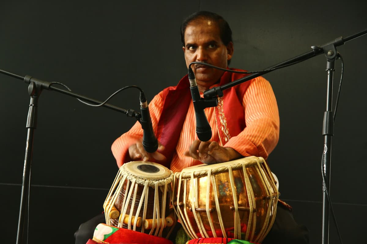 Tabla recorded in a small studio